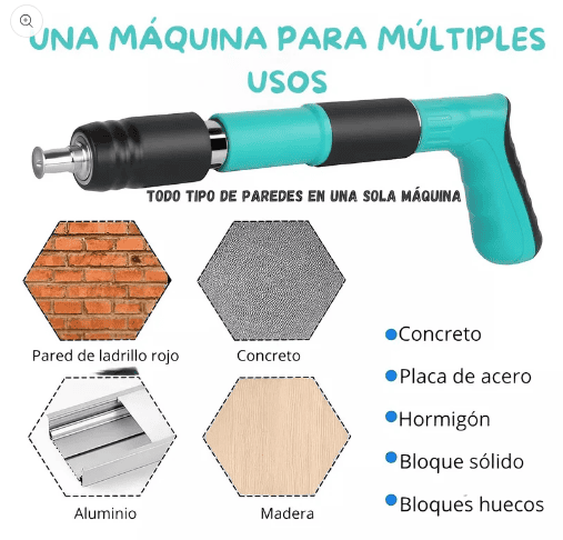 PISTOLA REMACHADORA DE CLAVOS - CON MALETA Y KIT DE SEGURIDAD | ENVÍO GRATIS