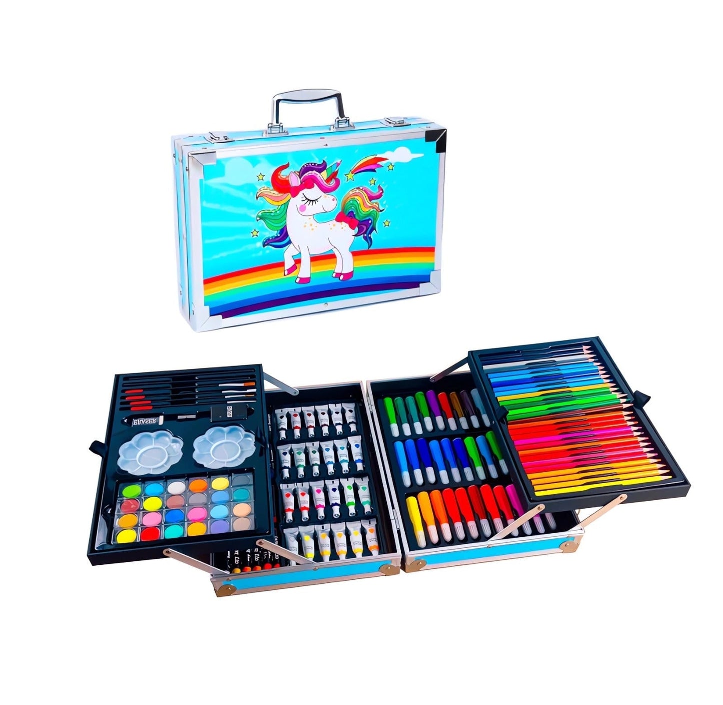 Nuevo SmART Box Pro™ | Set Creativo de 145 Piezas para niños y niñas! Incluye Maleta Metálica🎨