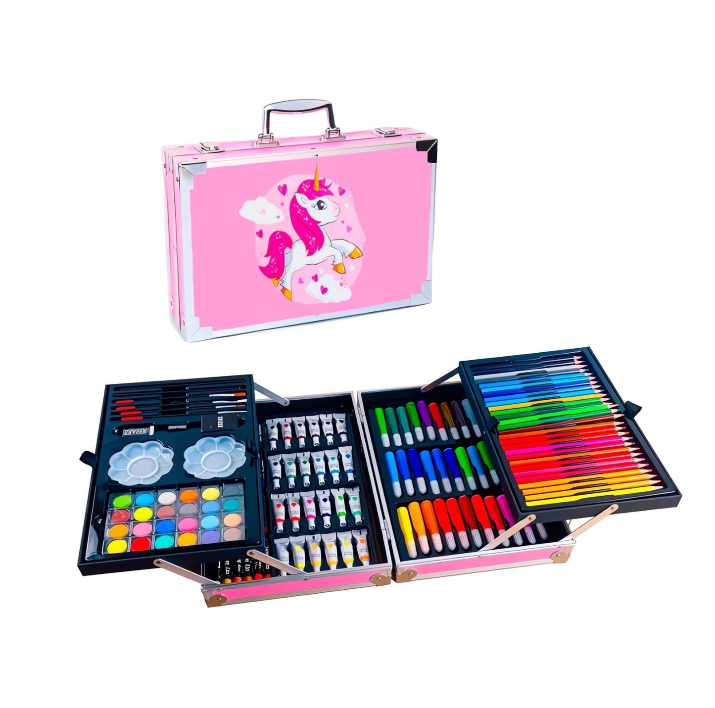 Nuevo SmART Box Pro™ | Set Creativo de 145 Piezas para niños y niñas! Incluye Maleta Metálica🎨