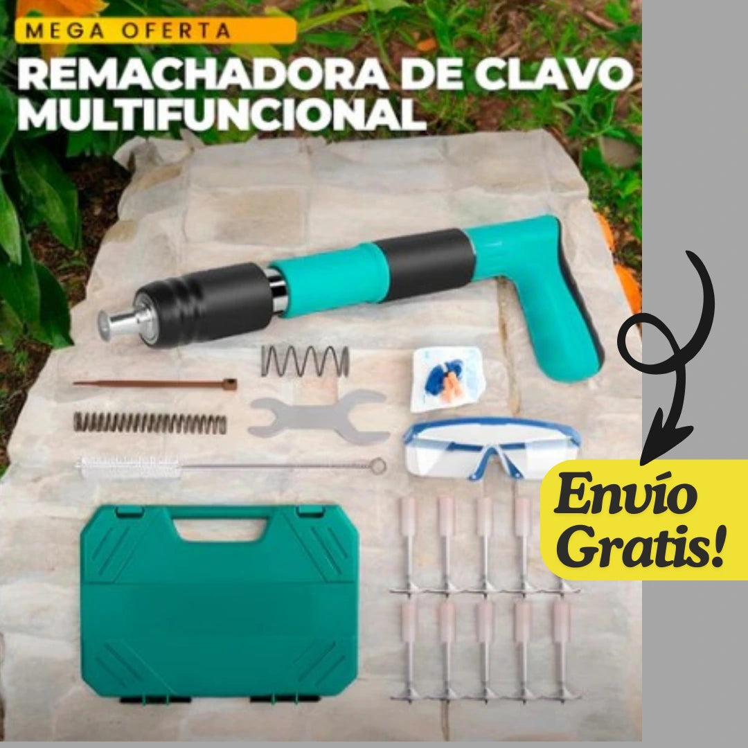 PISTOLA REMACHADORA DE CLAVOS - CON MALETA Y KIT DE SEGURIDAD | ENVÍO GRATIS